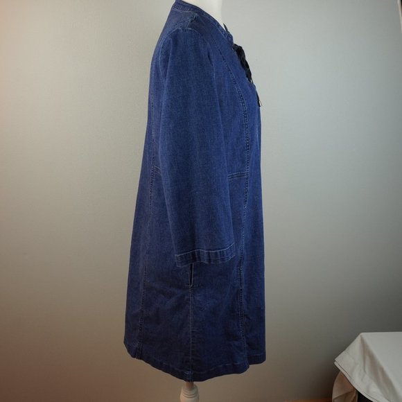 J Jill Denim Midi Shift Dress Size Medium - Picture 4 of 8